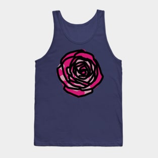 Nature Art Abstract Pink Rose Tank Top